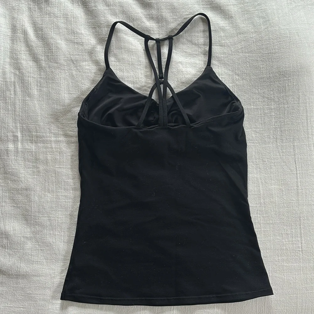 ALO Yoga Sunny Strappy Black Tank Top - Picture 2 of 4